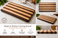Handcrafted Walnut and Maple Cutting Board