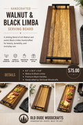 Walnut and Black Limba