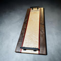 Handcrafted Walnut, Padauk & Bird’s-Eye Maple Serving Tray – 9” x 24”